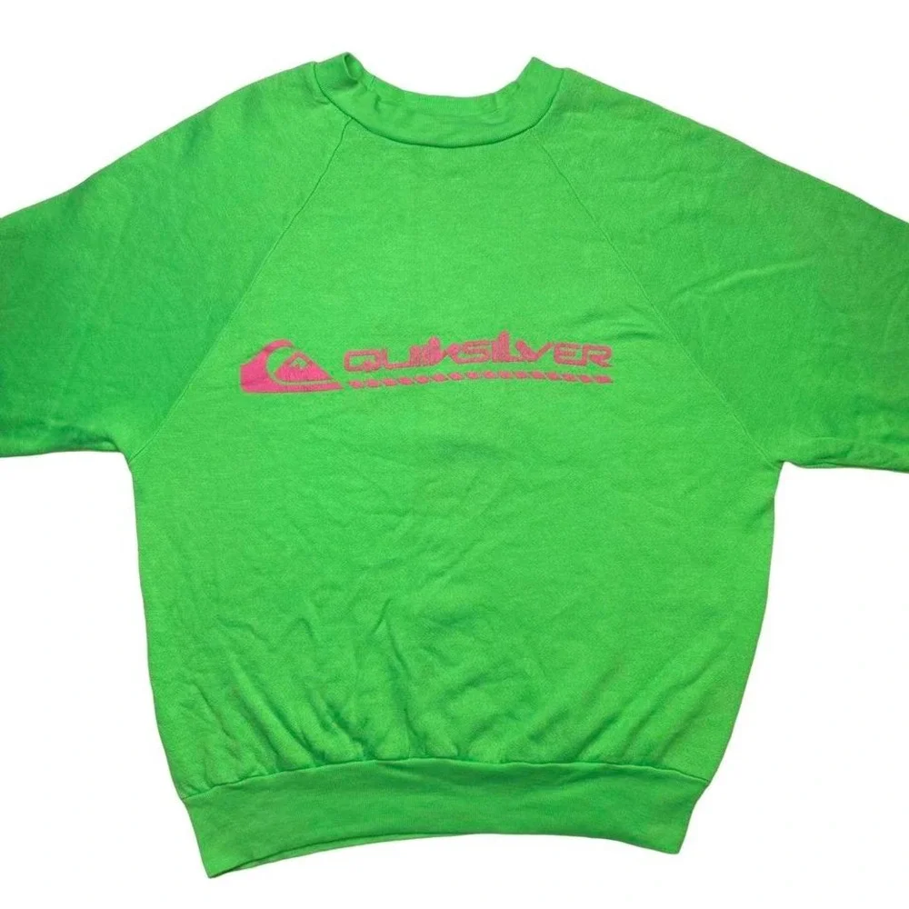 Vintage Quicksilver neon green sweater - Picture 4 of 5